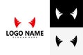 Devil horn logo vector illustration design Royalty Free Stock Photo