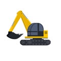 Excavator. Construction equipment, vector illustration Royalty Free Stock Photo