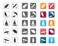 Watersports icons set.