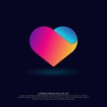 Attractive colorful heart logo vector format Royalty Free Stock Photo