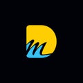 Initial DM Letter Logo Design for business