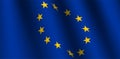 Europian Union Flag Vector Closeup Illustration
