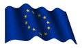 Europian Union Flag Vector Closeup Illustration