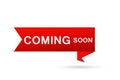 Coming soon  Modern Web Banner  ribbon Element Vector Illustration Hanging Tag Coming Soon Royalty Free Stock Photo