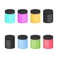 RGB and CMYK screen printing ink in a container Royalty Free Stock Photo