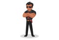 Bodyguard Cartoon Illustration Royalty Free Stock Photo