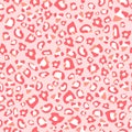 Pink seamless pattern with tiger or leopard texture. Repetitive background with jaguar animal print