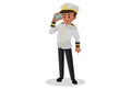 Sailor Vector Cartoon Illustration Royalty Free Stock Photo