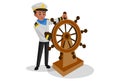 Sailor Vector Cartoon Illustration Royalty Free Stock Photo