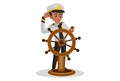 Sailor Vector Cartoon Illustration Royalty Free Stock Photo