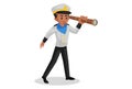 Sailor Vector Cartoon Illustration Royalty Free Stock Photo