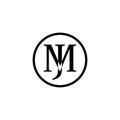 Initial Letter MJ or JM Icon Design