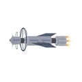 Space station. Spaceship, vector illustration Royalty Free Stock Photo