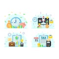 Illustration vector graphic of business, finance, and development Royalty Free Stock Photo
