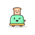 Illustration vector graphic of cute toaster