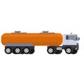 Fuel truck. Tanker truck, vector illustration