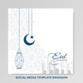 Beautiful Social Media Post Template of Ramadan Kareem Royalty Free Stock Photo