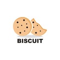 Biscuit chip logo - vector