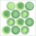 Circle shape using a green variation brush effect Royalty Free Stock Photo