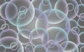 Abstract background with rainbow soap bubbles