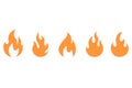 Fire icons for design. eps10 Royalty Free Stock Photo