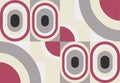 Abstract background with decorative geometric shapes gives a classic retro feel