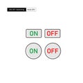 On Off button, a switch mode for turning the system on and off Royalty Free Stock Photo