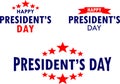 Presidents Day font design, greeting to commemorate the birthday of the first President US