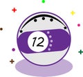 Vectors of the purple twelve balls
