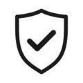 Shield Check Mark Vector Icon. Royalty Free Stock Photo