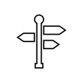 Signpost Icon Vector Illustration. signpost symbol vector Royalty Free Stock Photo