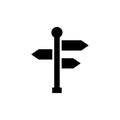 Signpost Icon Vector Illustration. signpost symbol vector Royalty Free Stock Photo