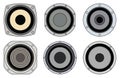 Various types of speaker driver. Vector illustration Royalty Free Stock Photo