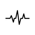 Heart beat pulse icon vector illustration. Heart beat monitor pulse line art vector icon. heartbeat line icon vector illustration. Royalty Free Stock Photo