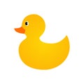 Rubber duck icon. toy bath duck icon.Yellow rubber duck. Royalty Free Stock Photo