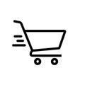 Shopping Cart Icon Vector. Shopping cart illustration for web, mobile apps. Shopping cart trolley icon vector. Trolley icon. Shop Royalty Free Stock Photo