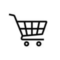 Shopping Cart Icon Vector. Shopping cart illustration for web, mobile apps. Shopping cart trolley icon vector. Trolley icon. Shop Royalty Free Stock Photo