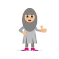 Illustration vector graphic of cute girl moslem cartoon character design vector - illustration