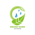 Illustration vector graphic of leaf water nature logo green color - vector Royalty Free Stock Photo