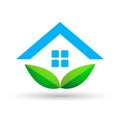 Real estate Home nature house logo icon symbol on white background