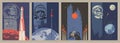 Old Soviet Space Propaganda Placards Stylization