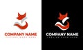 Ilustration vector graphic of unique fox logo design Royalty Free Stock Photo