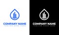 Ilustration vector graphic of real estate blue water logo concept Royalty Free Stock Photo