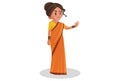 Goddess Sita Vector Cartoon Illustration