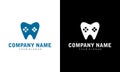 Ilustration vector graphic of Dental Game Logo Icon Design. Tooth And Console vector logo design. Royalty Free Stock Photo