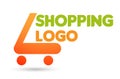 Shopping cart logo speed online selling market shipping buy and sell shop retail whole sale store check out more go icon vector