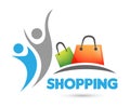 Shopping bags colorful people selling market shipping buy and sell shop retail whole sale store check out company of business