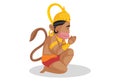 Lord Hanuman Vector Cartoon Illustration