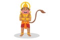 Lord Hanuman Vector Cartoon Illustration