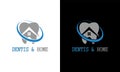 inspirational dental home concept logo